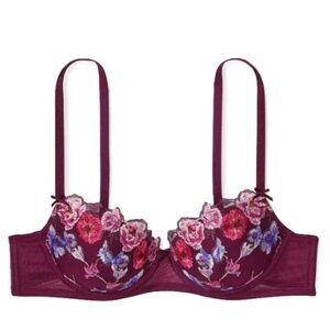 New! Victoria's Secret Dream Angels Demi bra set floral red kir 10268